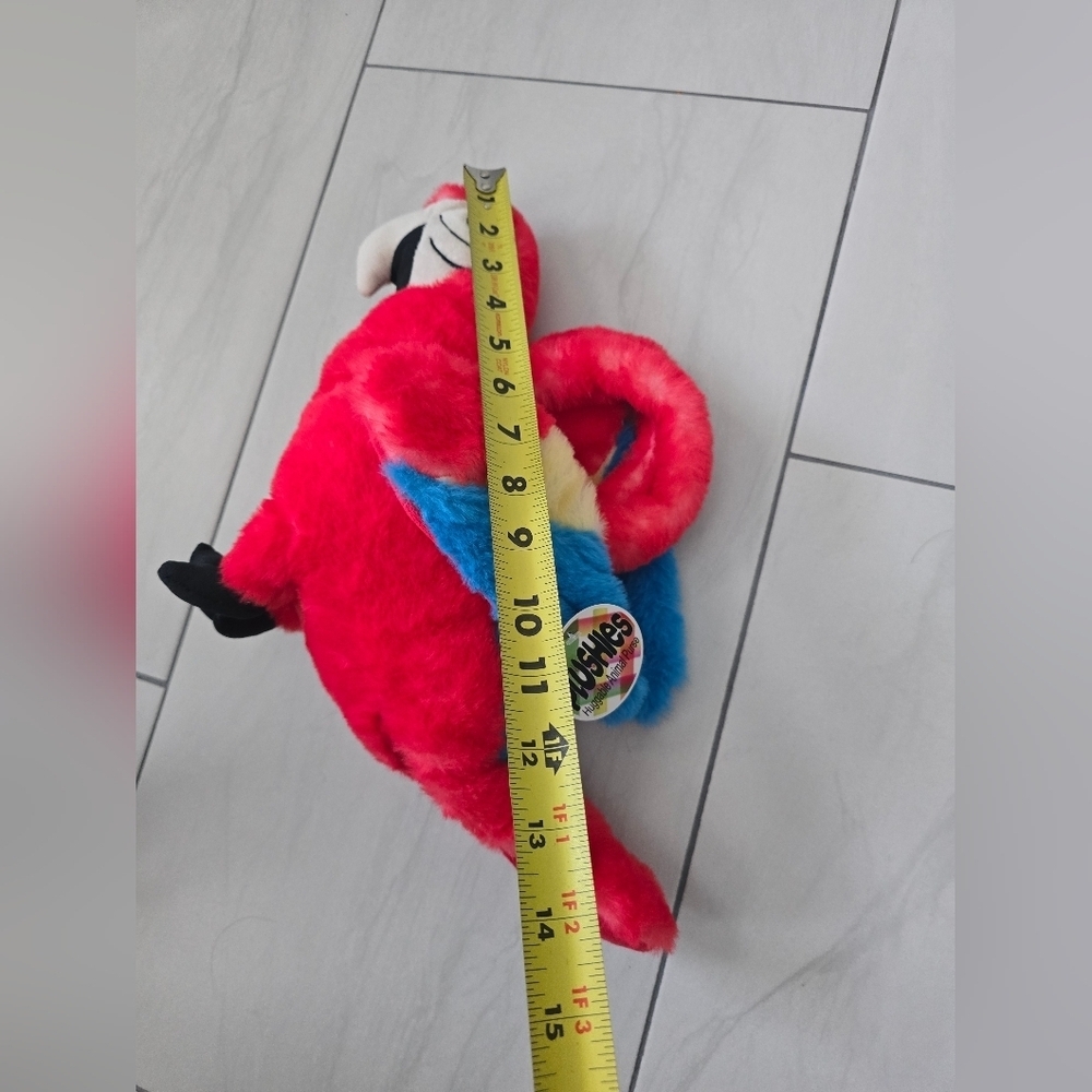 Vibrant Red Plush Parrot Stuffed Animal PURSE - Picture 7 of 7